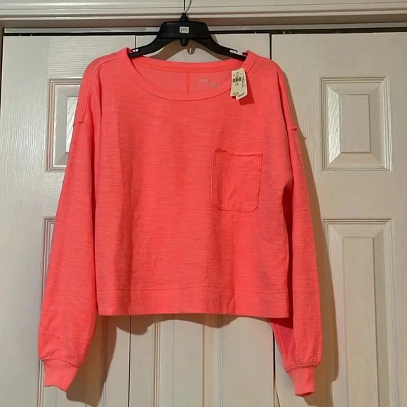 Aerie Endless Summer Oversized Pink Crew Sweatshirt NWT - Picture 5 of 9